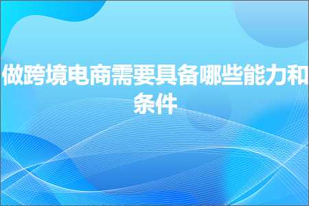 璺ㄥ鐢靛晢鐭ヨ瘑:鍋氳法澧冪數鍟嗛渶瑕佸叿澶囧摢浜涜兘鍔涘拰鏉′欢